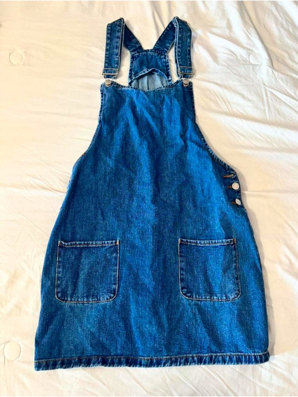 Women’s one size small Denim Overall Dress - Blue